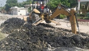 Realizan trabajos sobre la calle Guerrero para te